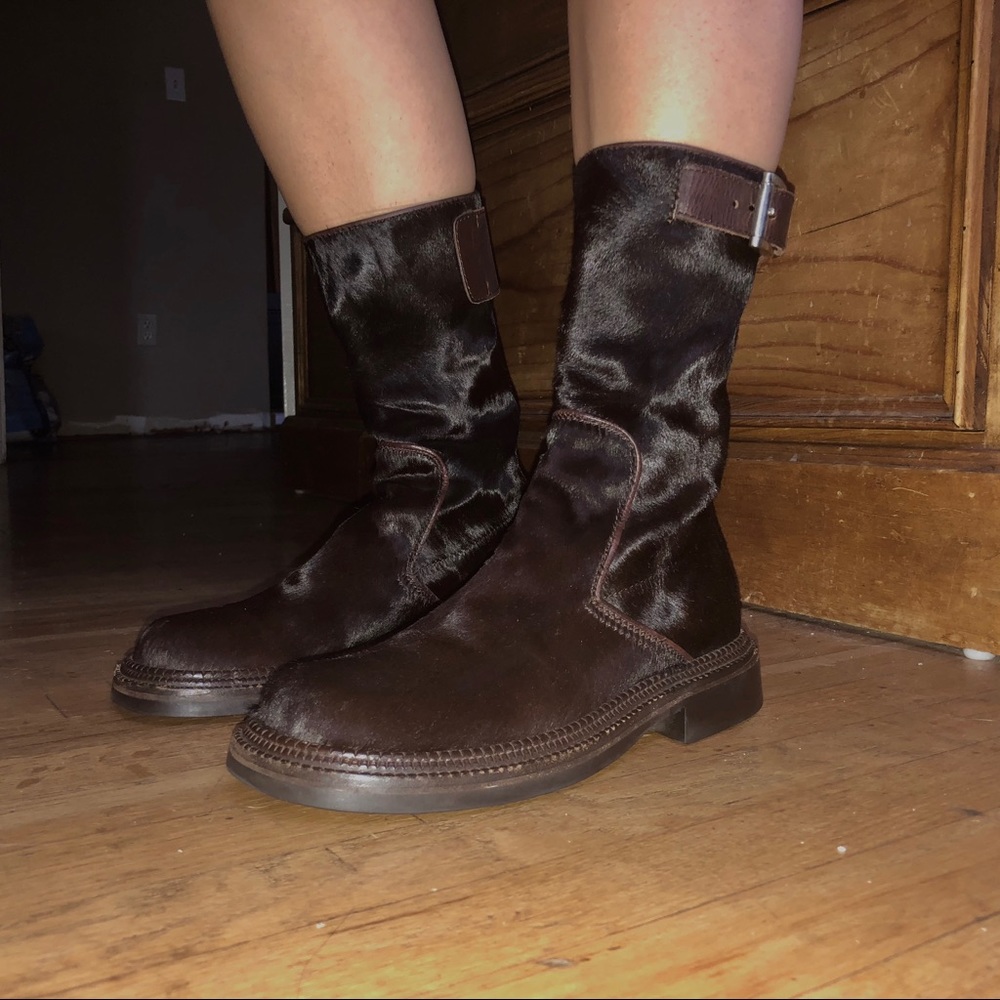 Vintage Calf hair Prada boots